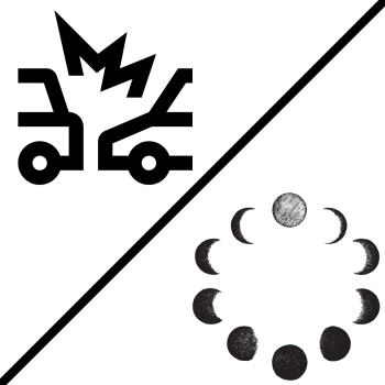 Grafika tytułowa fazy księżyca